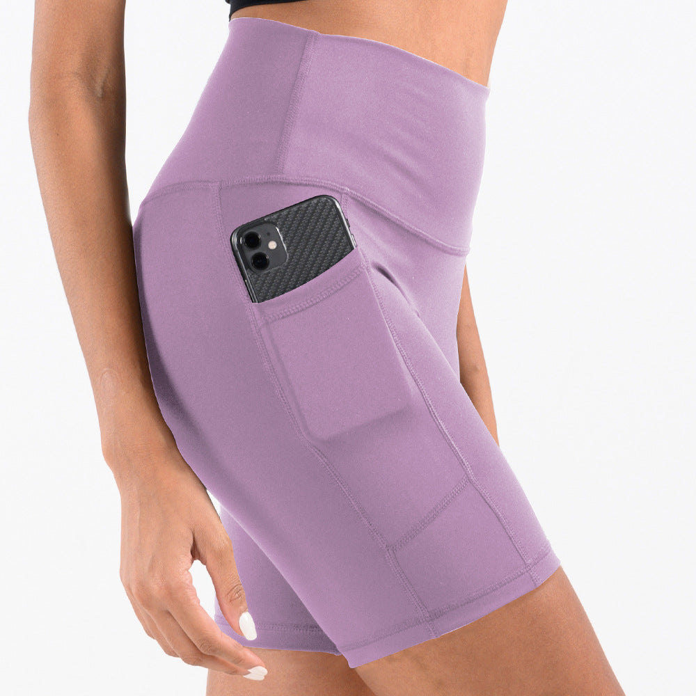Short cycliste avec poches - Lilas