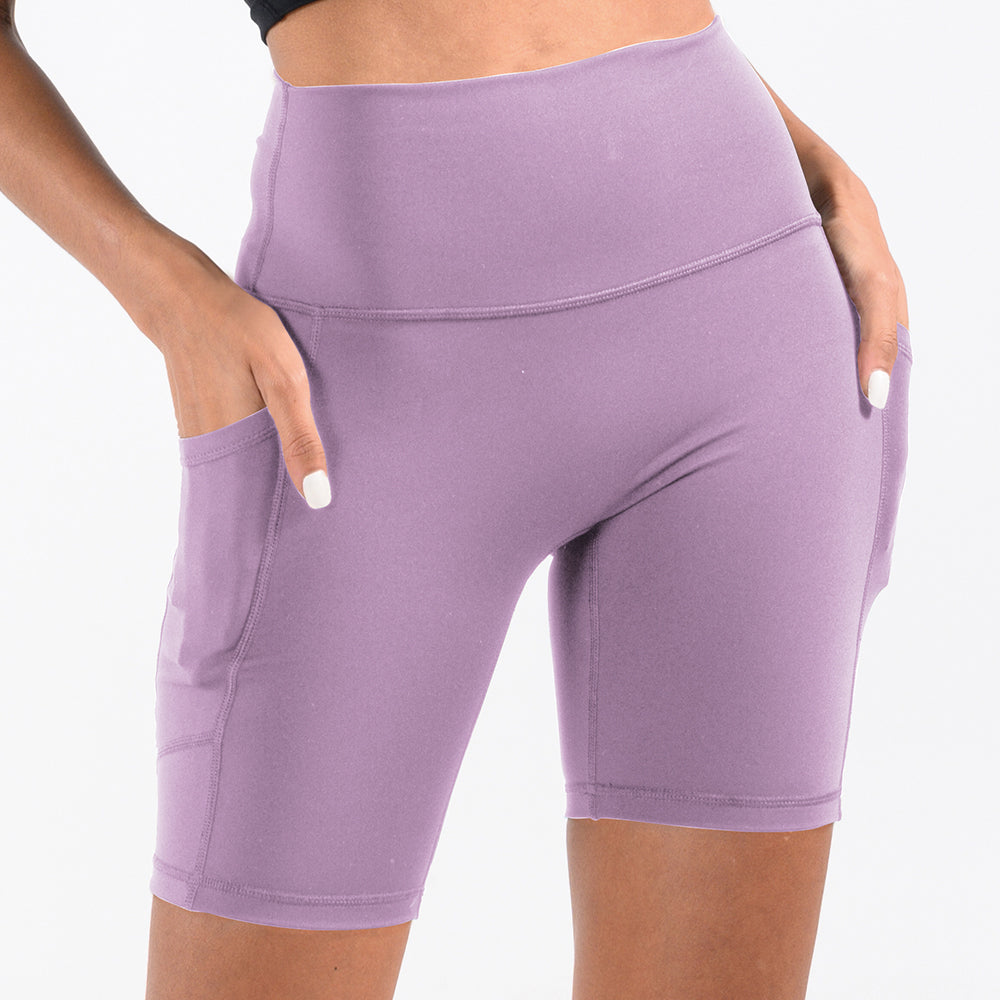 Short cycliste avec poches - Lilas