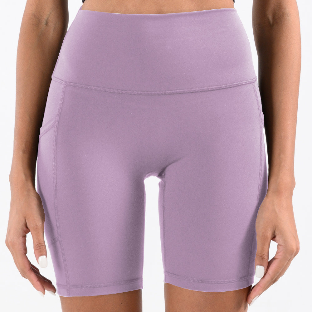 Short cycliste avec poches - Lilas