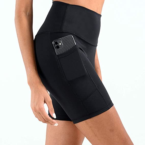 Short cycliste avec poches - Noir